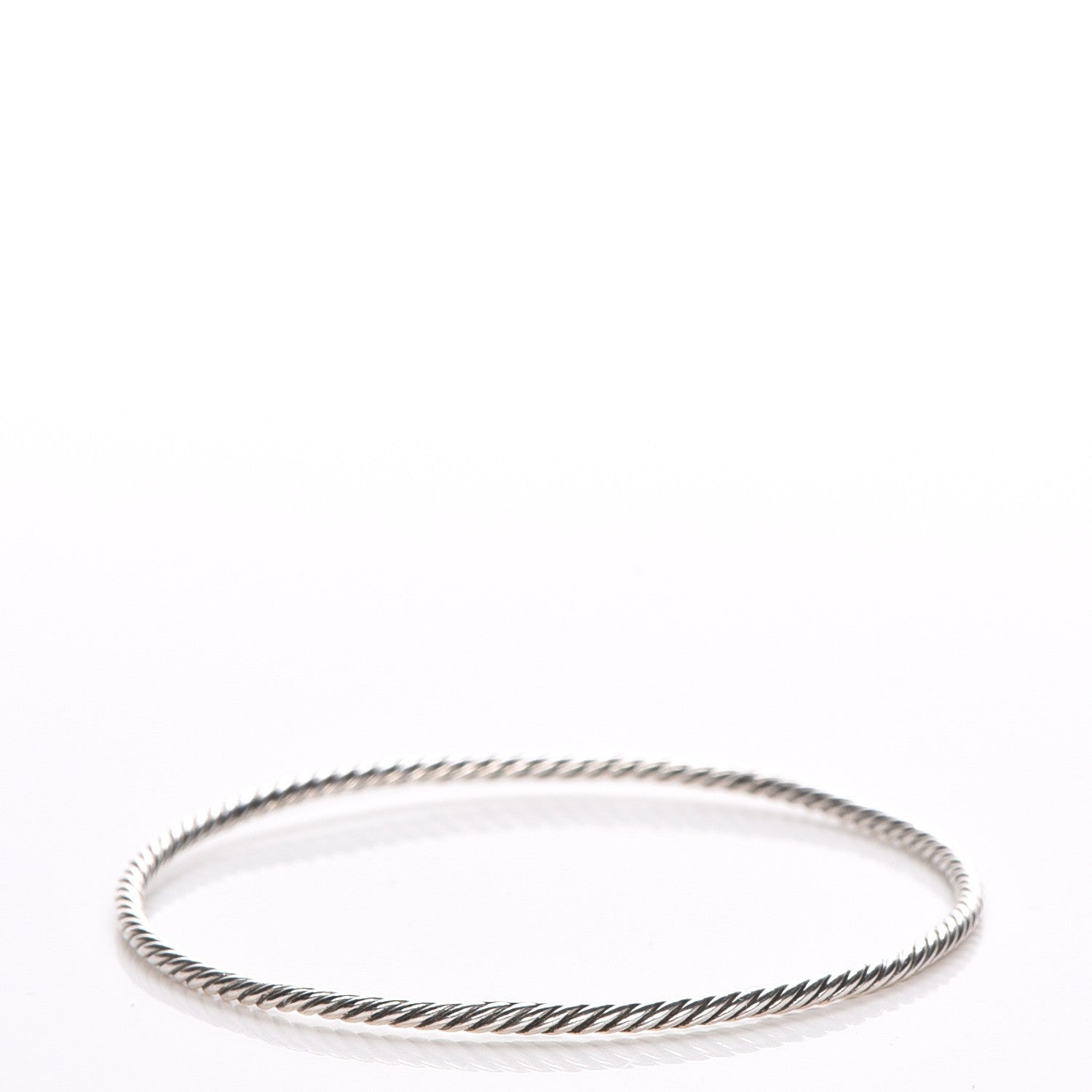 David Yurman Sterling Silver 2.5mm Cable Bangle 1 of 4