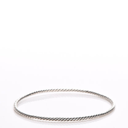 David Yurman Sterling Silver 2.5mm Cable Bangle 1 of 4