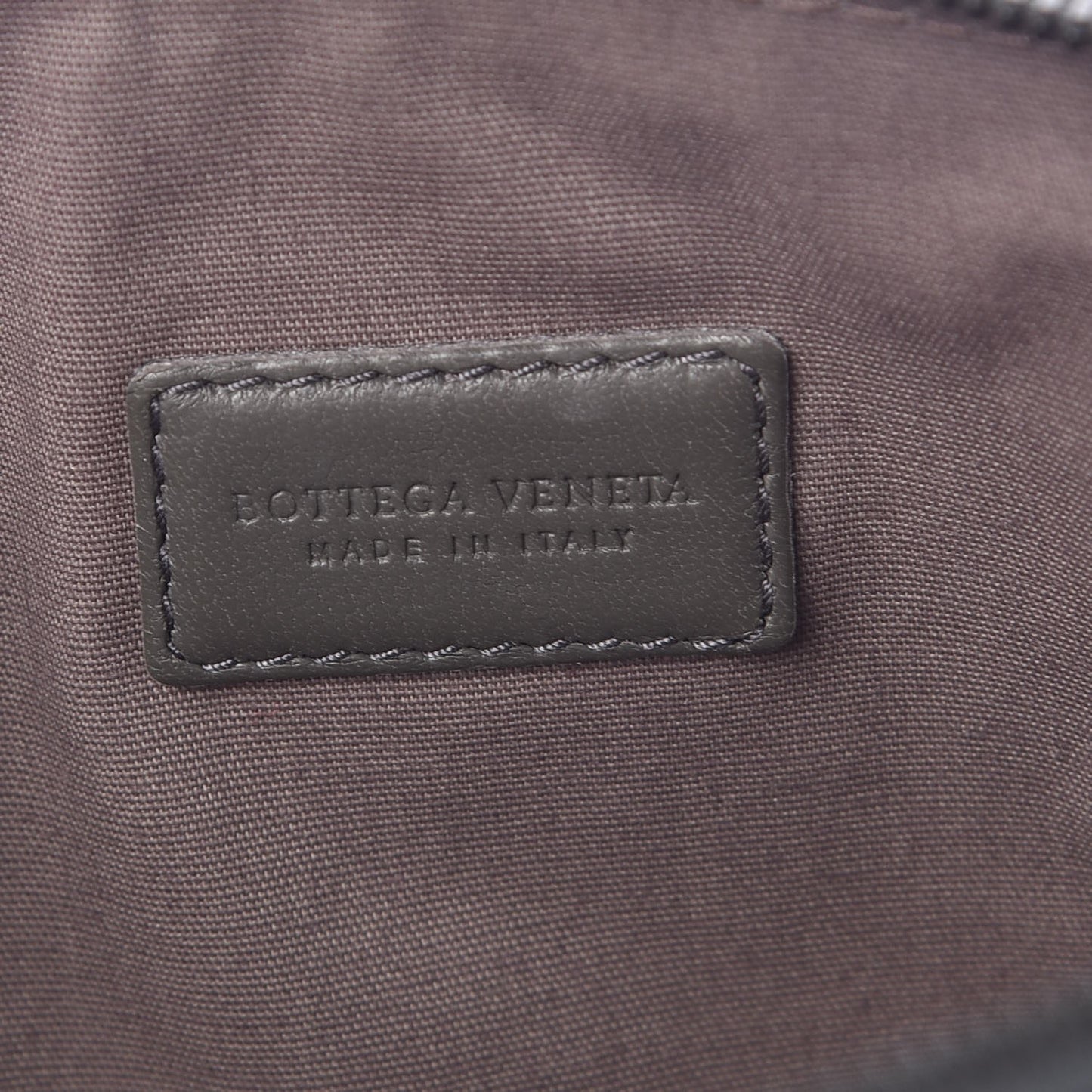 Nappa Intrecciato Cosmetic Pouch Grey