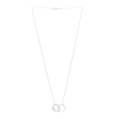 Tiffany Sterling Silver 1837 Interlocking Circles Pendant Necklace 3 of 6