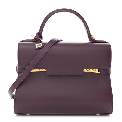 Delvaux Smooth Calfskin Mini Tempete Satchel Prune 1 of 11