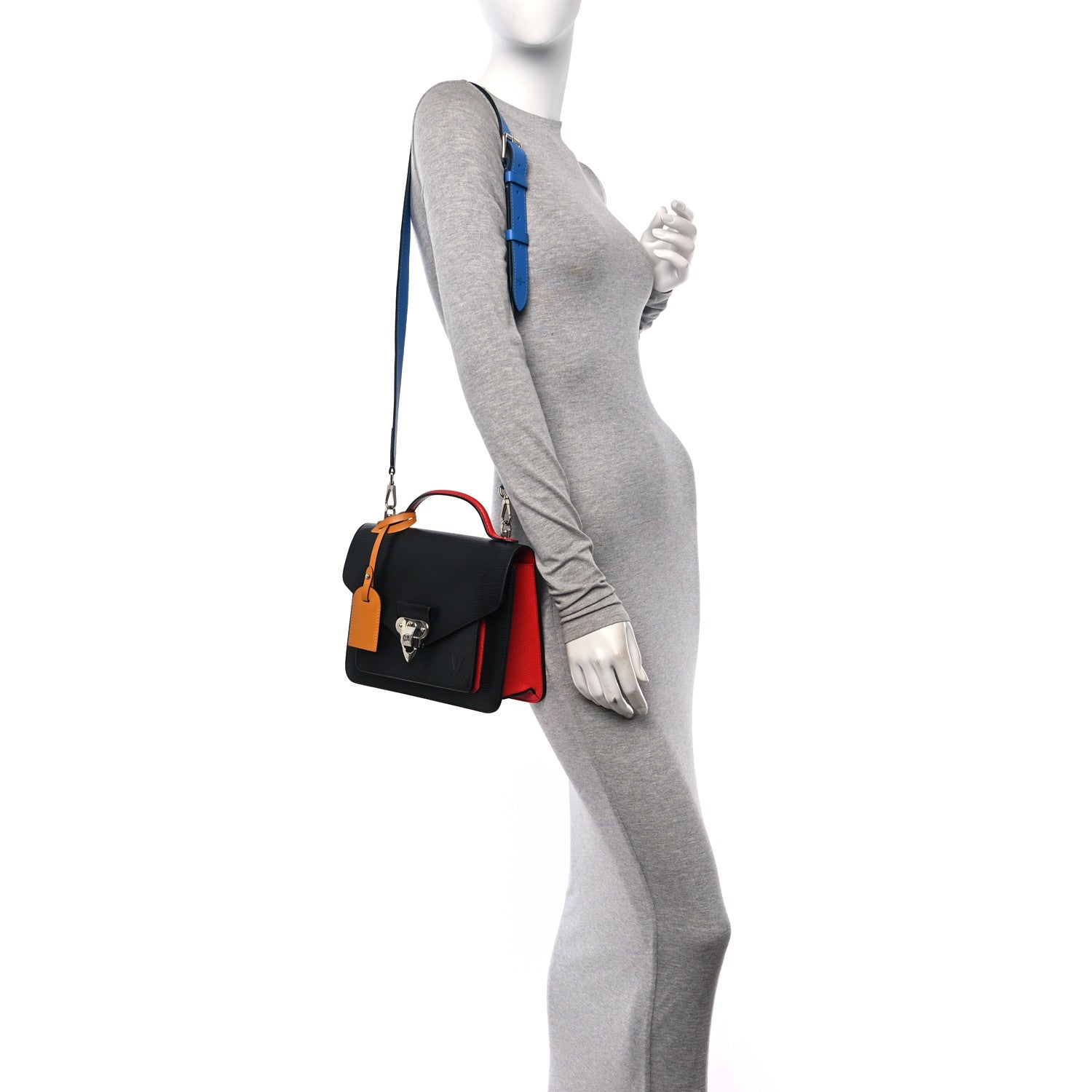 Louis Vuitton Epi Neo Monceau Black Coquelicot Blue Roi Safran 3 of 9