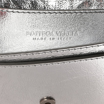 Bottega Veneta Metallic Calfskin Intreccio Plisse Card Case Silver 6 of 6