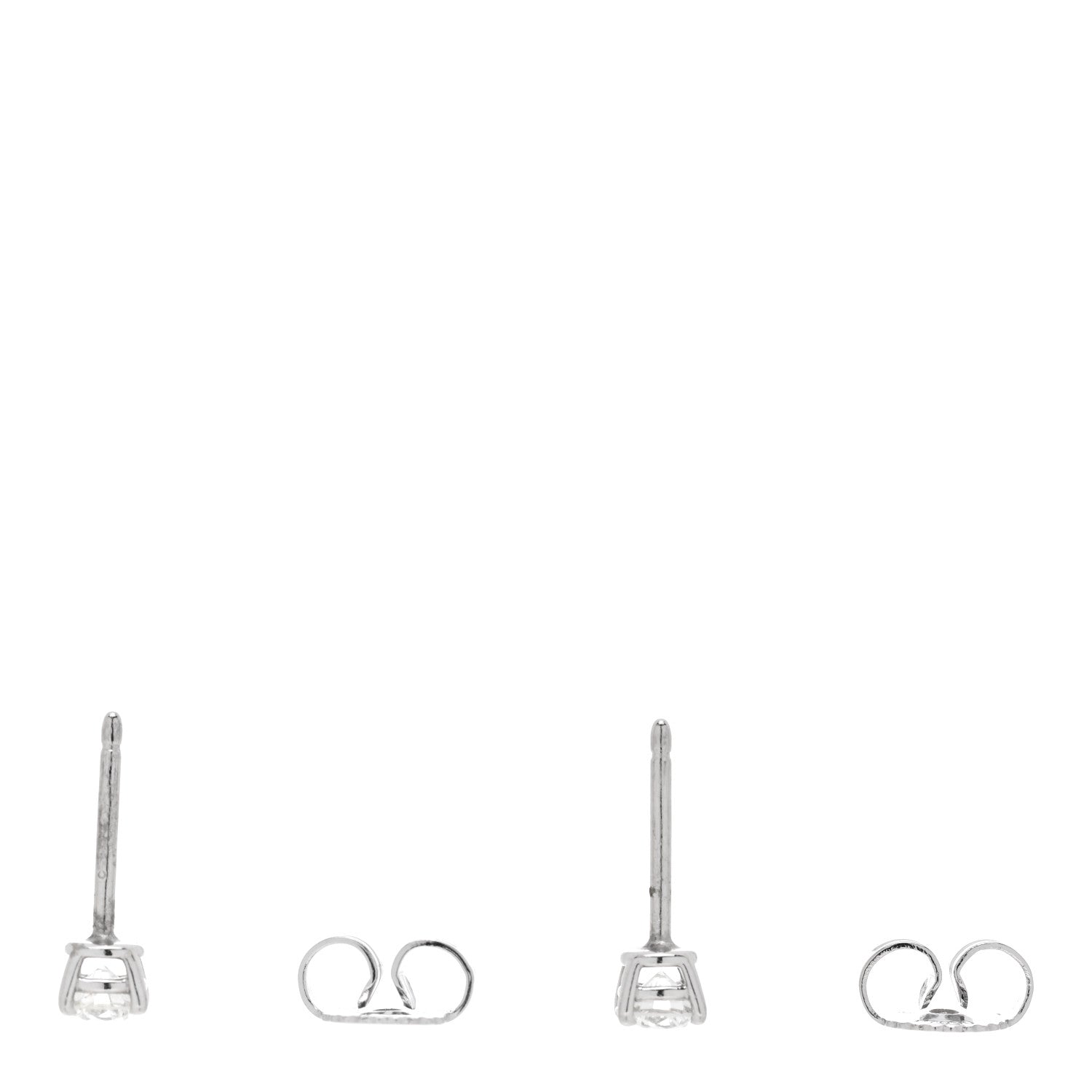 Tiffany Platinum Diamond .33ctw Solitaire Earrings 3 of 4
