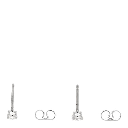 Tiffany Platinum Diamond .33ctw Solitaire Earrings 3 of 4