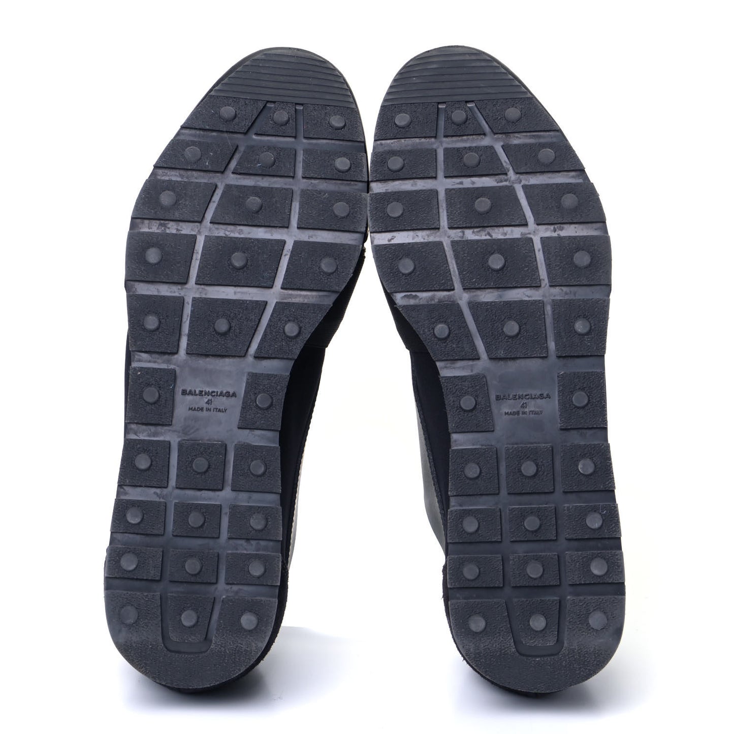 Calfskin Womens Race Runner Sneakers 41 Black