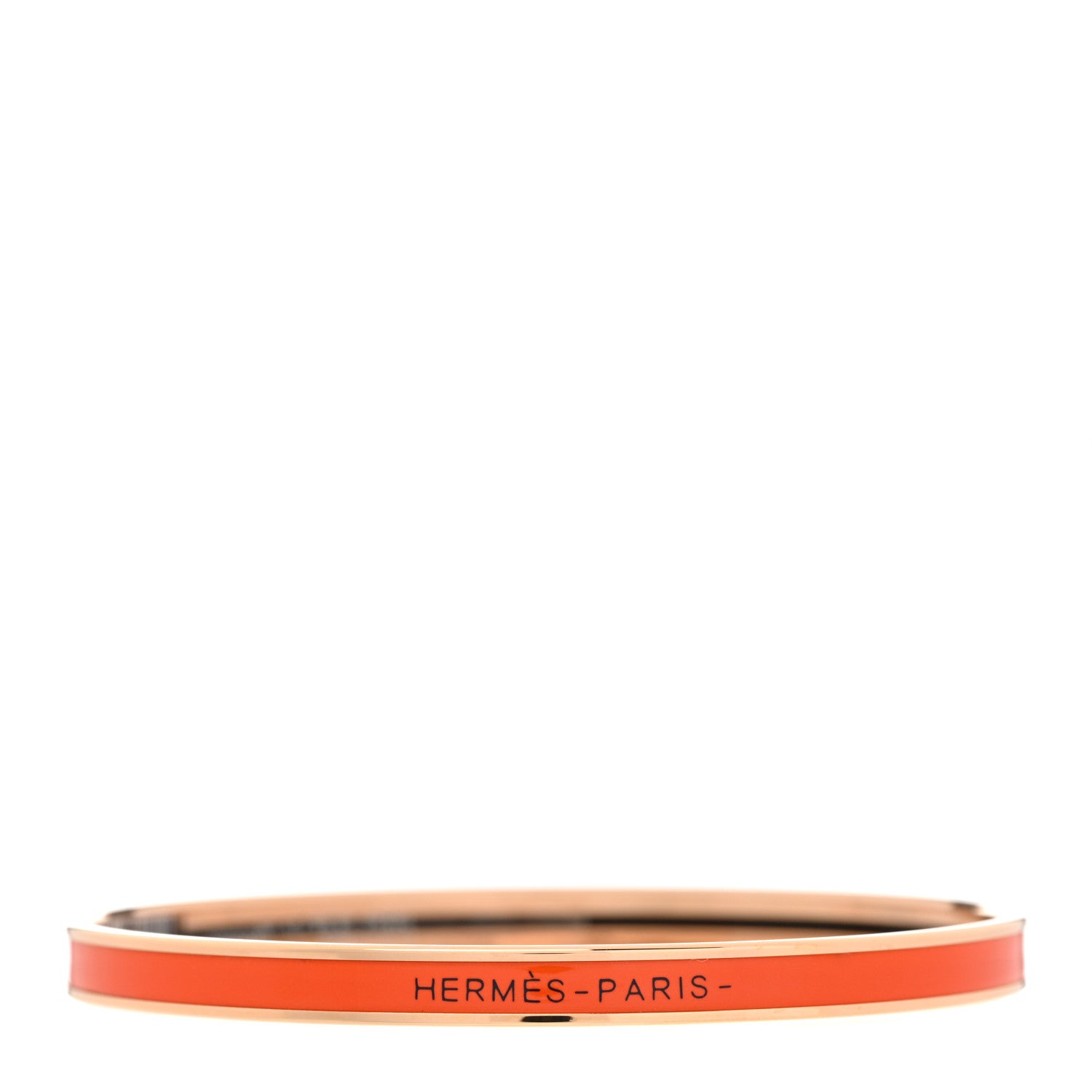 Hermes Enamel Extra Narrow Uni Bracelet 70 Orange Fruits 1 of 4