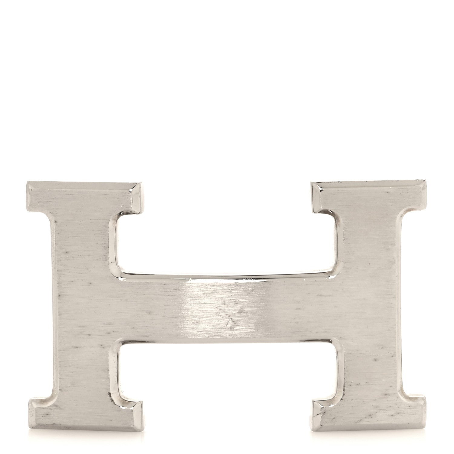 Hermes Brushed Palladium 32mm H Belt Buckle 1 of 4