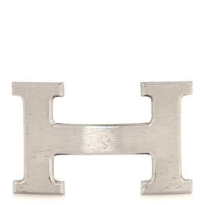 Hermes Brushed Palladium 32mm H Belt Buckle 1 of 4