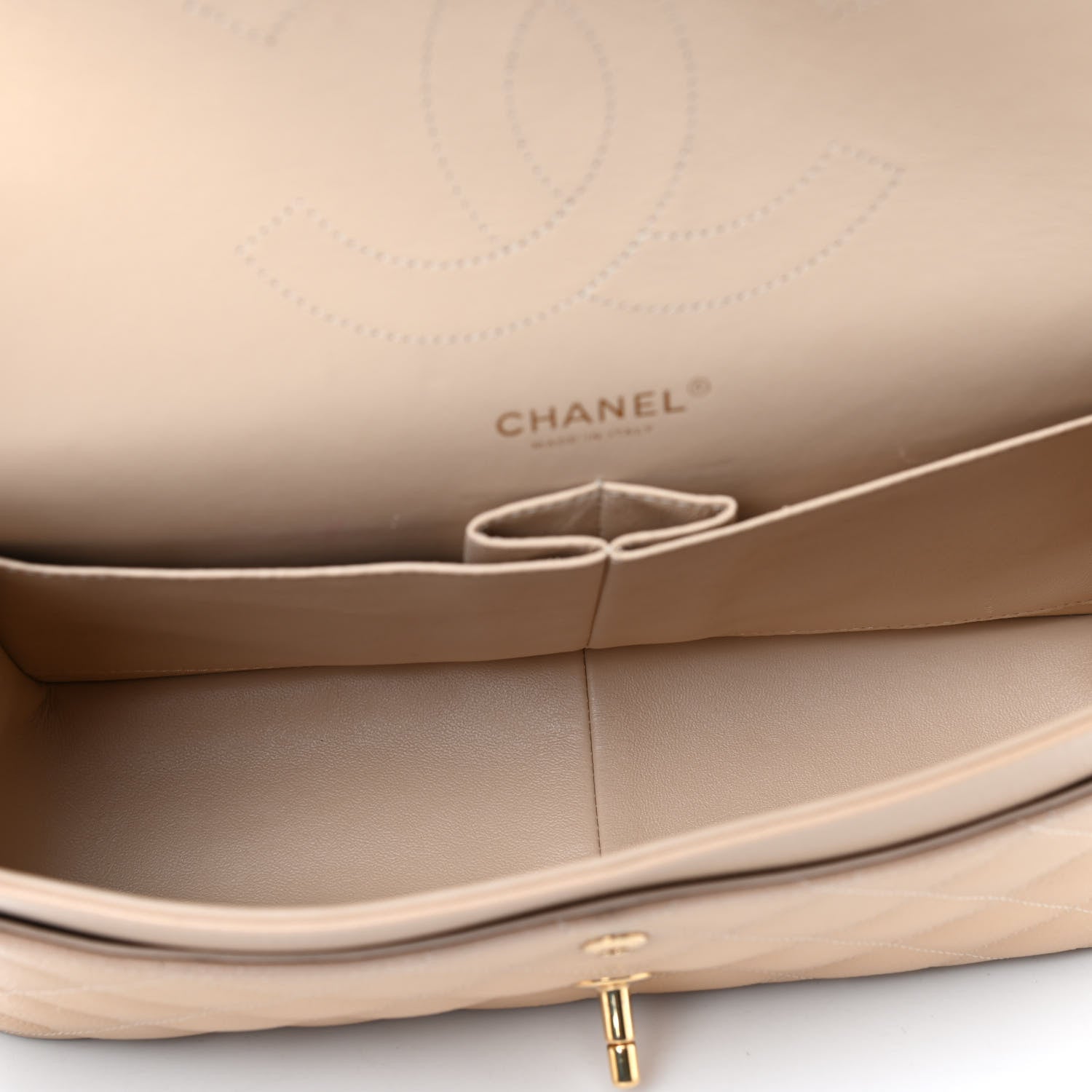 Chanel Caviar Quilted Jumbo Double Flap Beige Clair 5 of 10