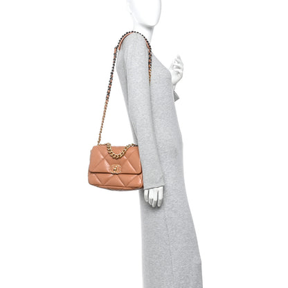 Chanel Lambskin Quilted Medium Chanel 19 Flap Brown 2 of 17