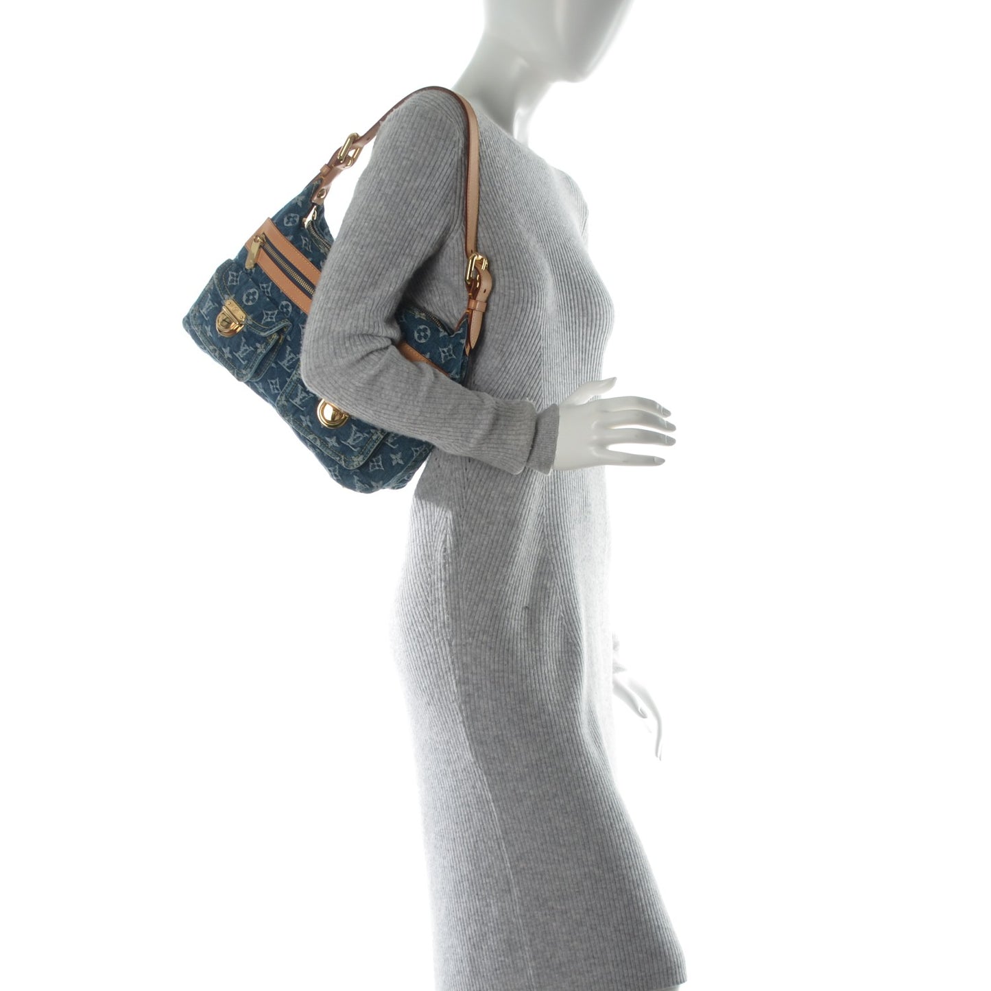 Monogram Denim Baggy PM Blue