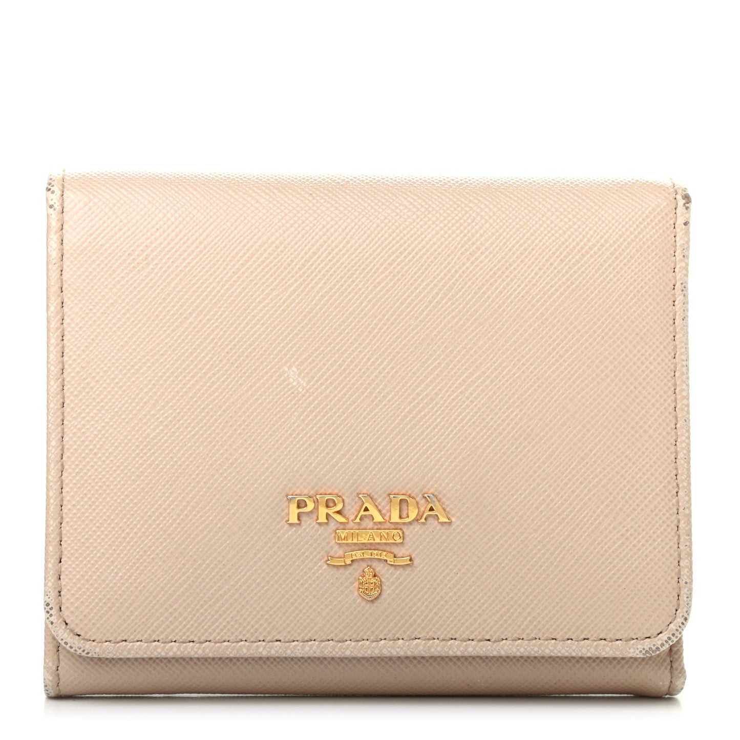 Saffiano Metal Tri-Fold Wallet Cipria