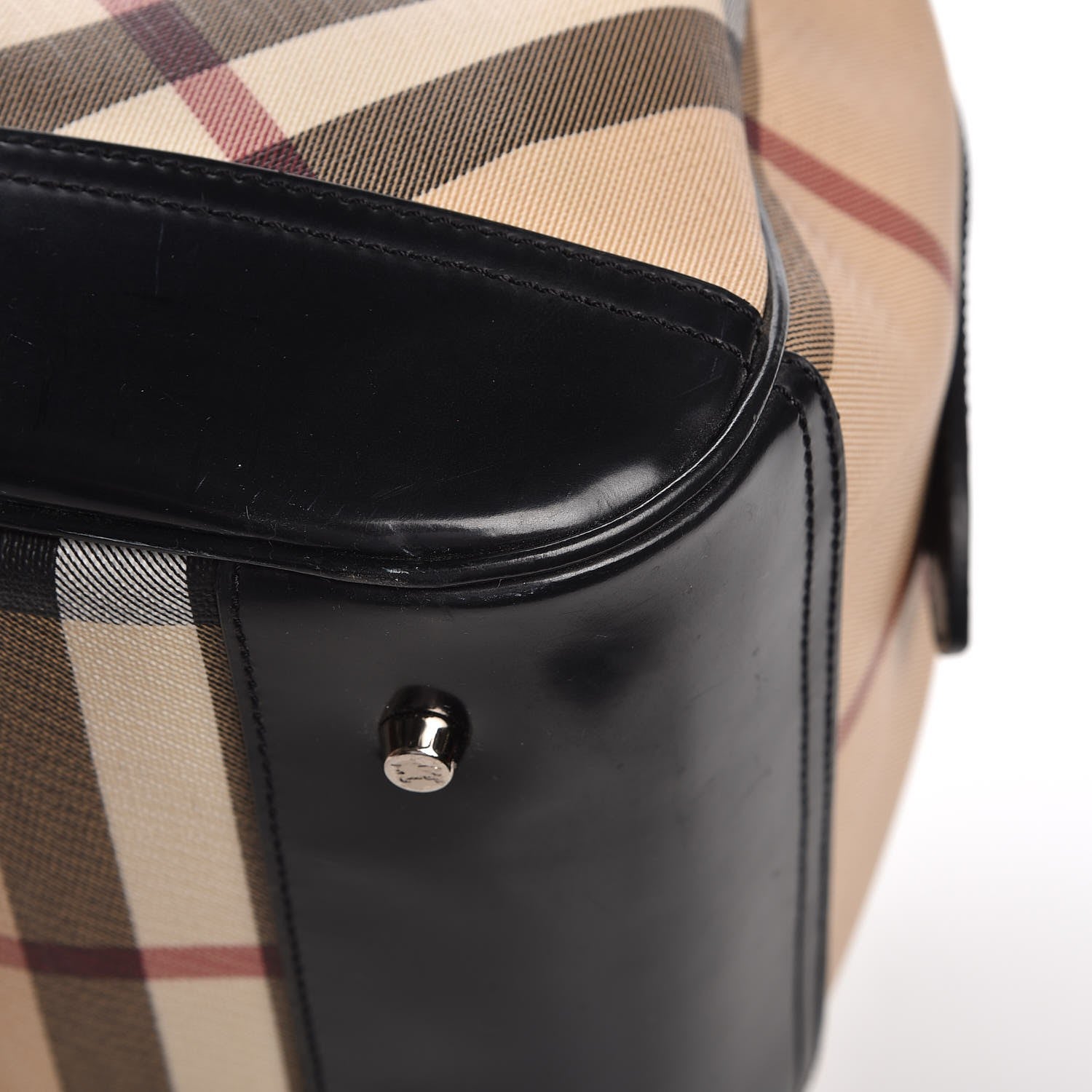 Burberry Nova Check Bowling Bag Black 9 of 13
