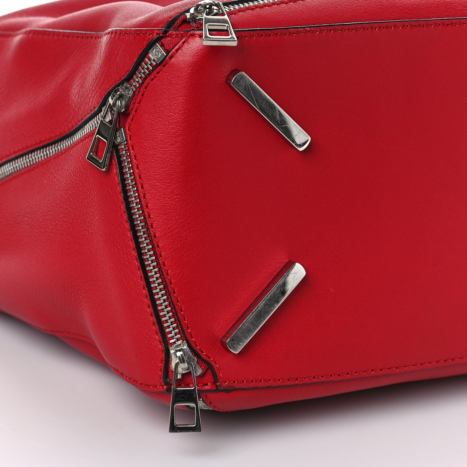 Loewe Calfskin Zipper Puzzle Bag Red 7 of 8