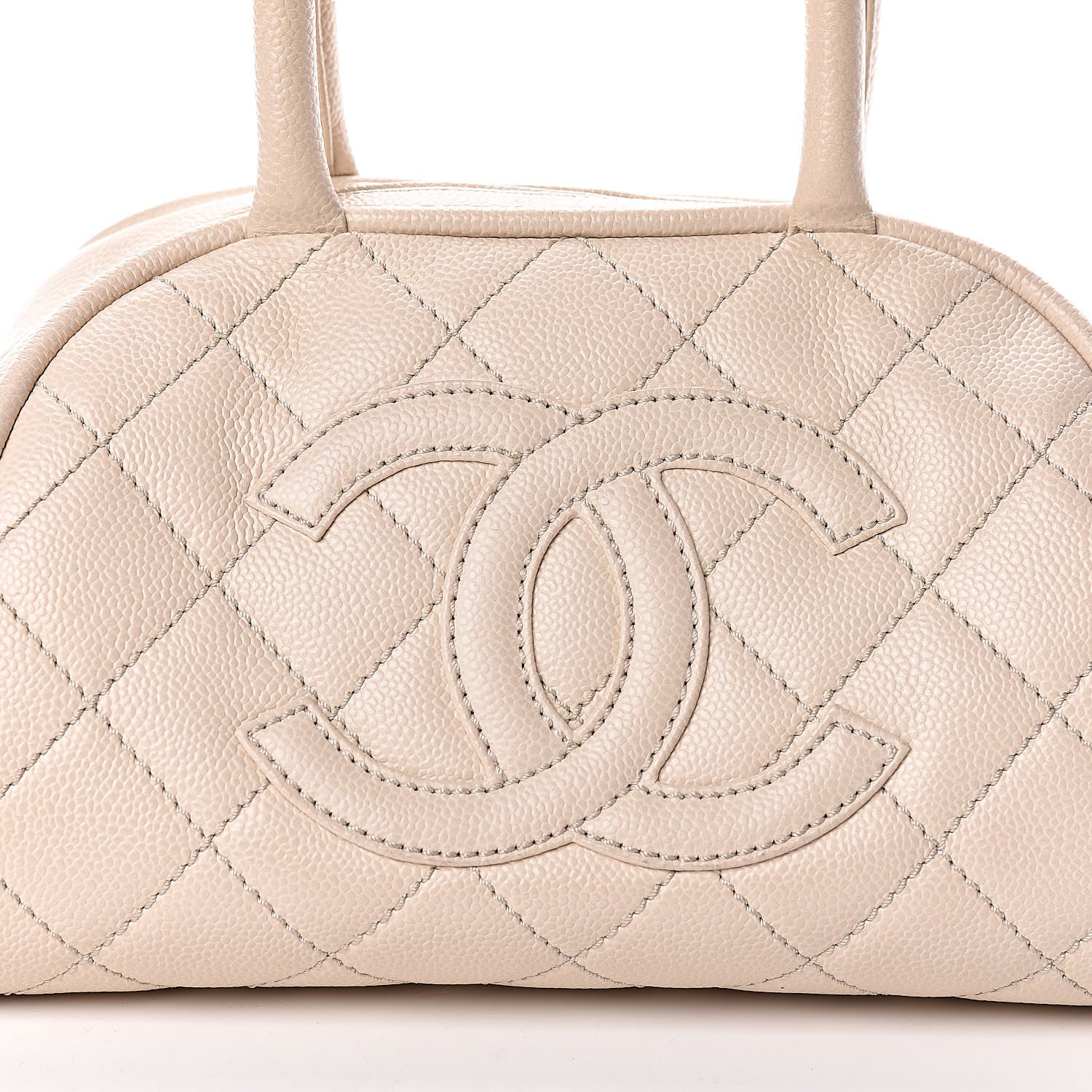 Chanel Caviar Quilted Small Bowler Beige Clair 10 of 11