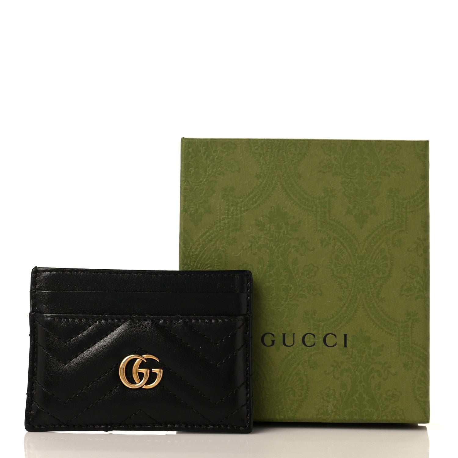 Gucci Calfskin Matelasse GG Marmont Card Holder Black 9 of 9
