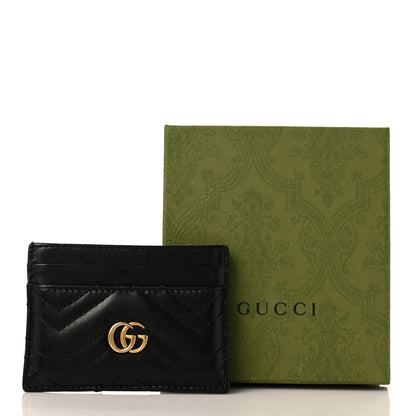 Gucci Calfskin Matelasse GG Marmont Card Holder Black 9 of 9