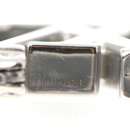 Louis Vuitton Palladium Small Louise Hoop Earrings Silver 4 of 5
