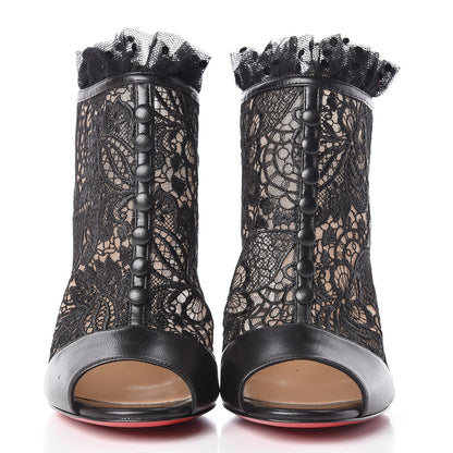 Christian Louboutin Lace Kid Henrietta 100 Booties 39.5 Black 2 of 8