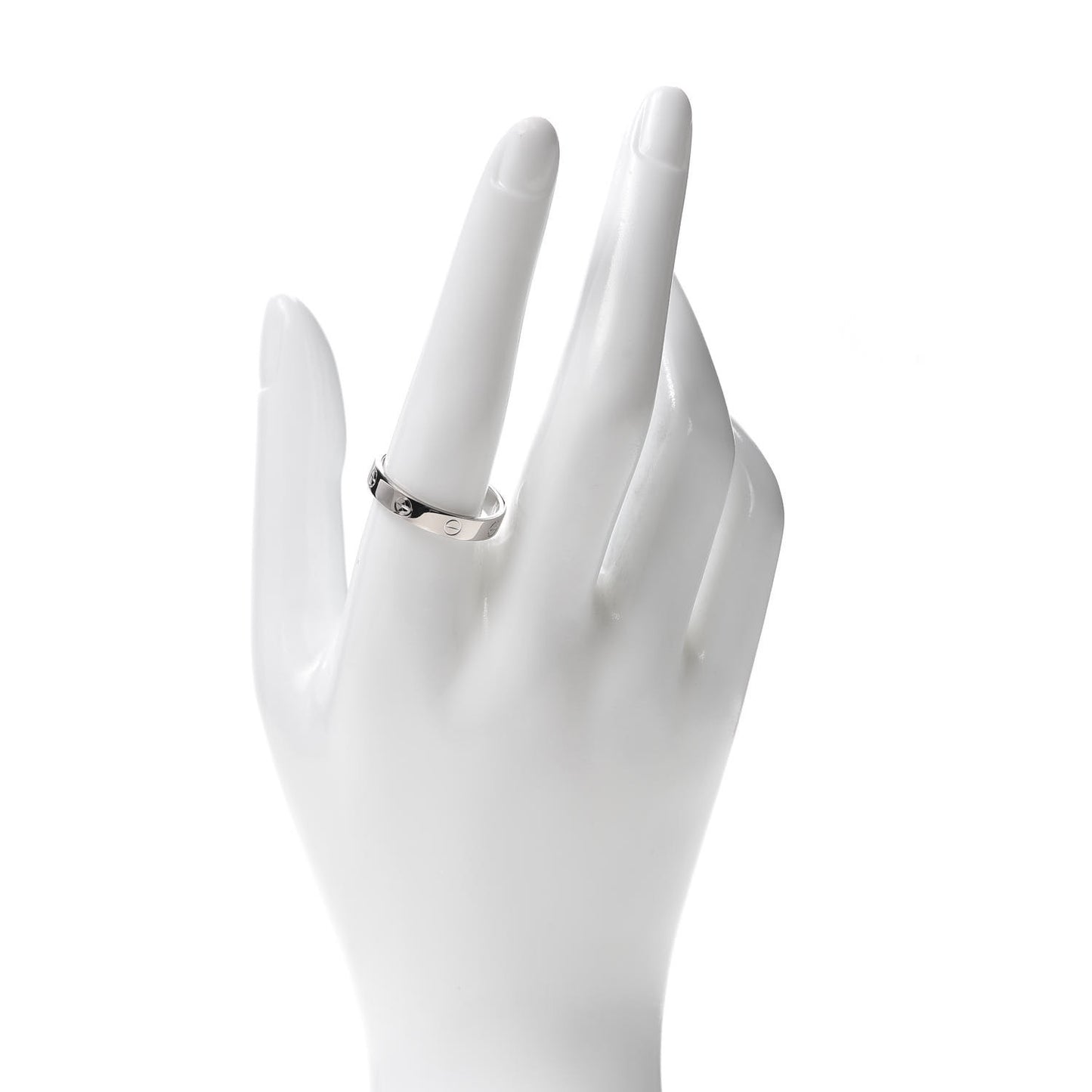18K White Gold 3.5mm LOVE Wedding Band Ring 61 9.5