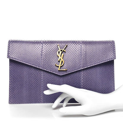 Saint Laurent Ayers Uptown Monogram Pouch Verte Praire Violet Mauve 2 of 11