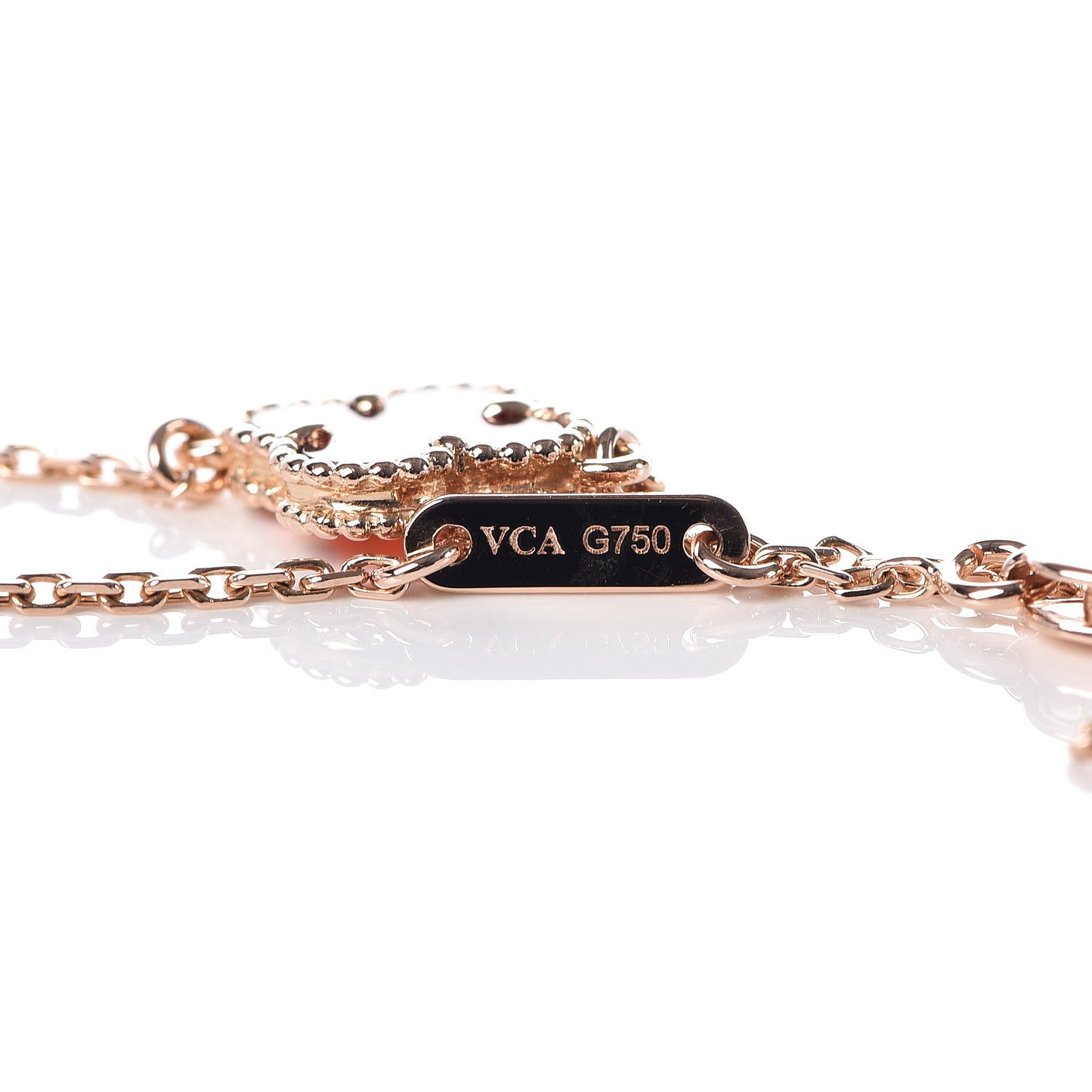 18K Rose Gold Carnelian Sweet Alhambra Bracelet