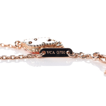 Van Cleef & Arpels 18K Rose Gold Carnelian Sweet Alhambra Bracelet 5 of 7