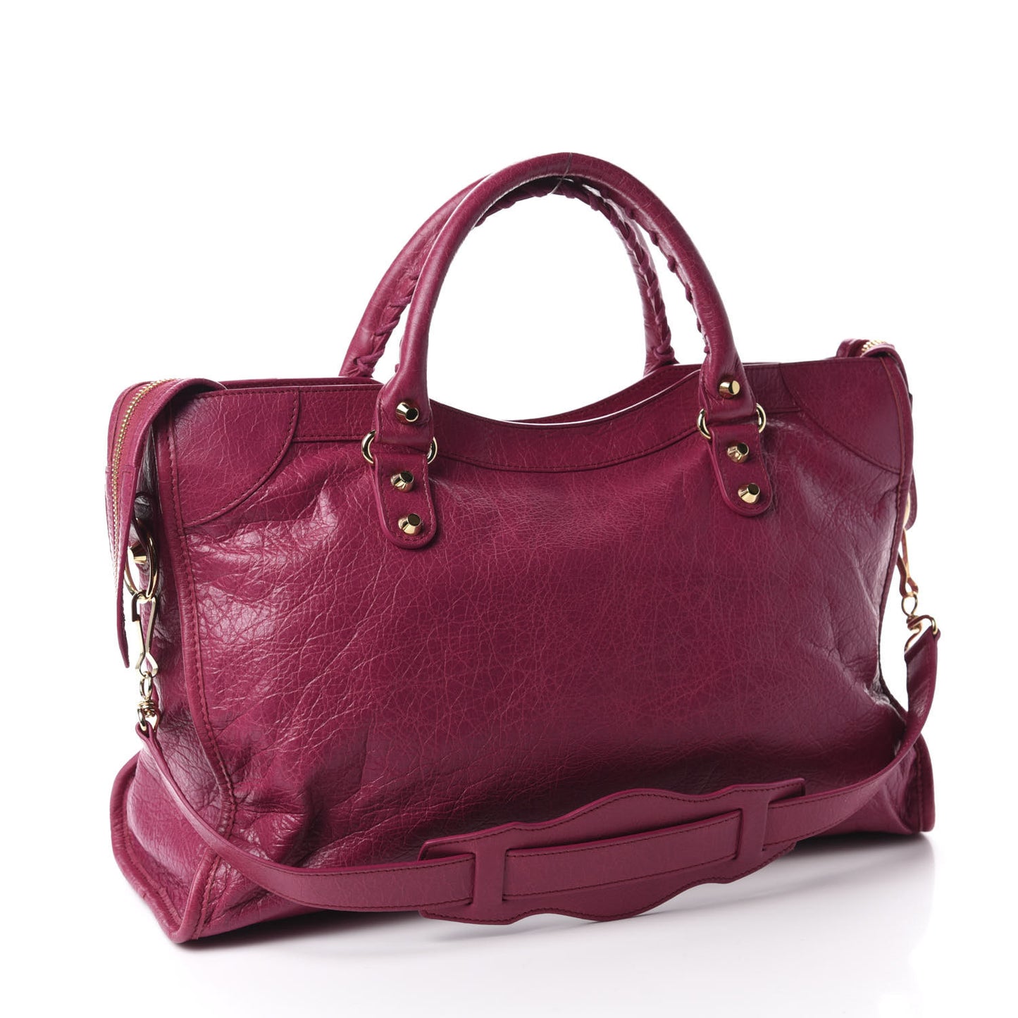 Agneau Classic Gold Hardware City Rose Dahlia