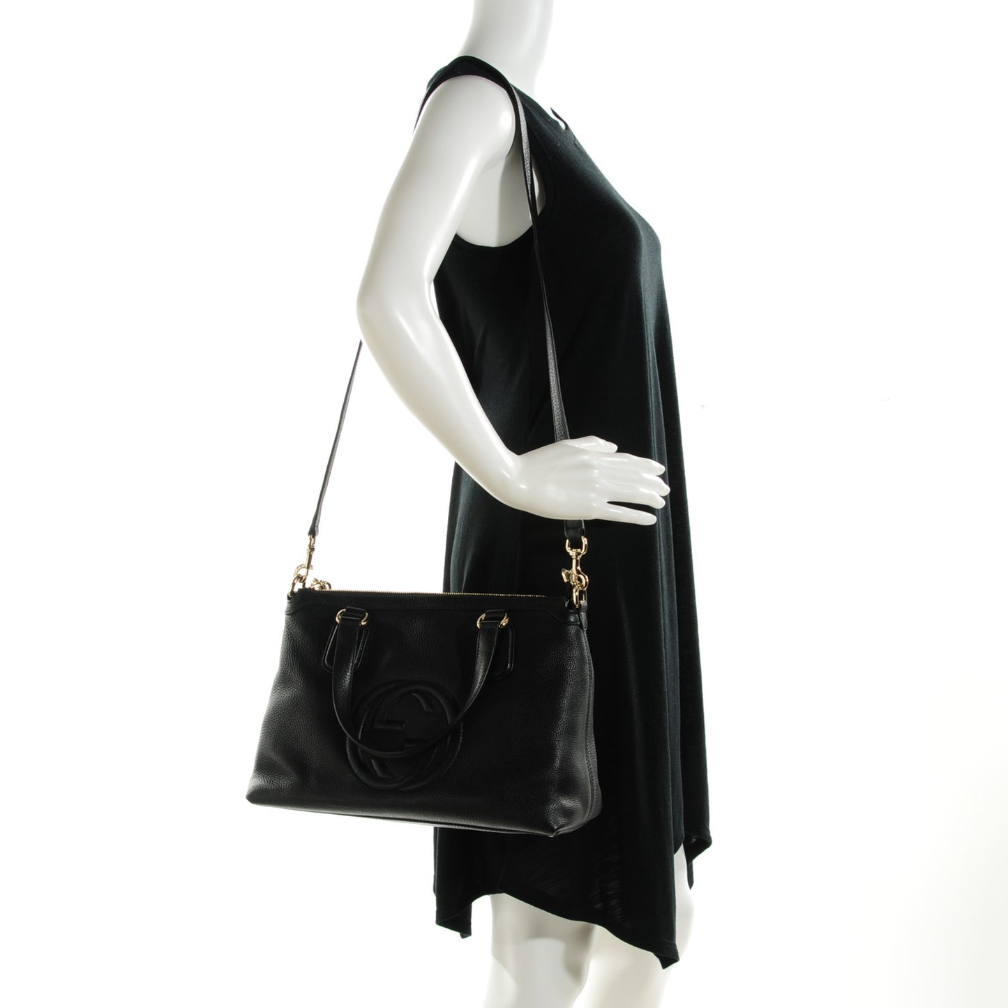 Cellarius Calfskin Small Soho Top Handle Satchel Black