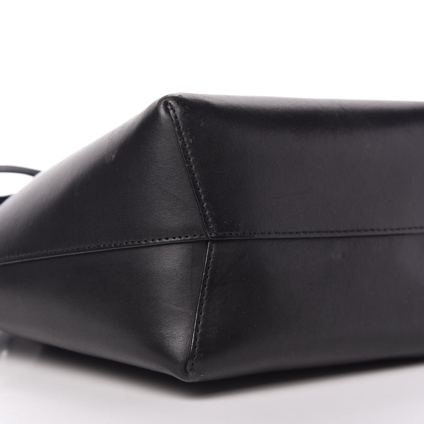 Calfskin Mini Bucket Bag Black Flamma