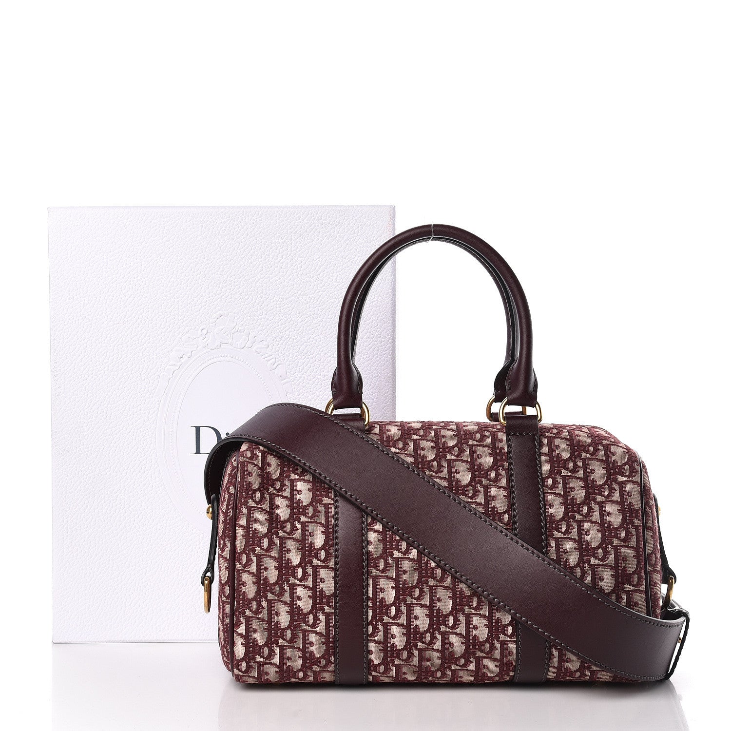 Christian Dior Oblique Boston Bag Bordeaux 12 of 12