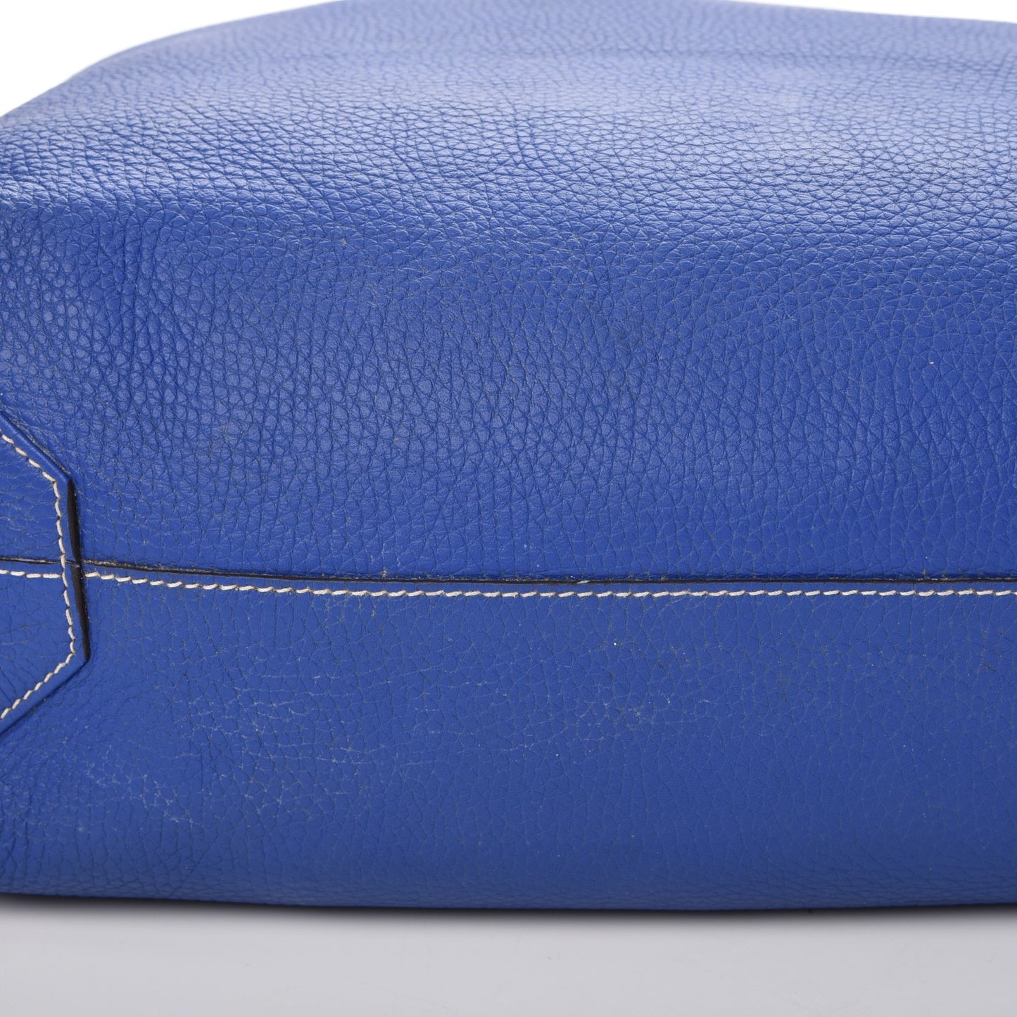 Taurillon Clemence Double Sens 36 Reversible Tote Graphite Bleu Electrique