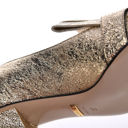 Gucci Galassia GG Marmont Fringe 50mm Loafer Pumps 37 Platino 9 of 11