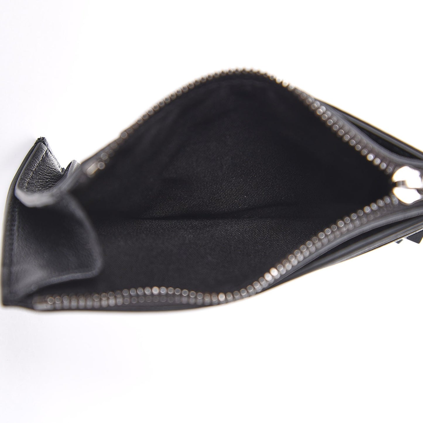 Vitello Rockstud Coin Case Card Holder Black