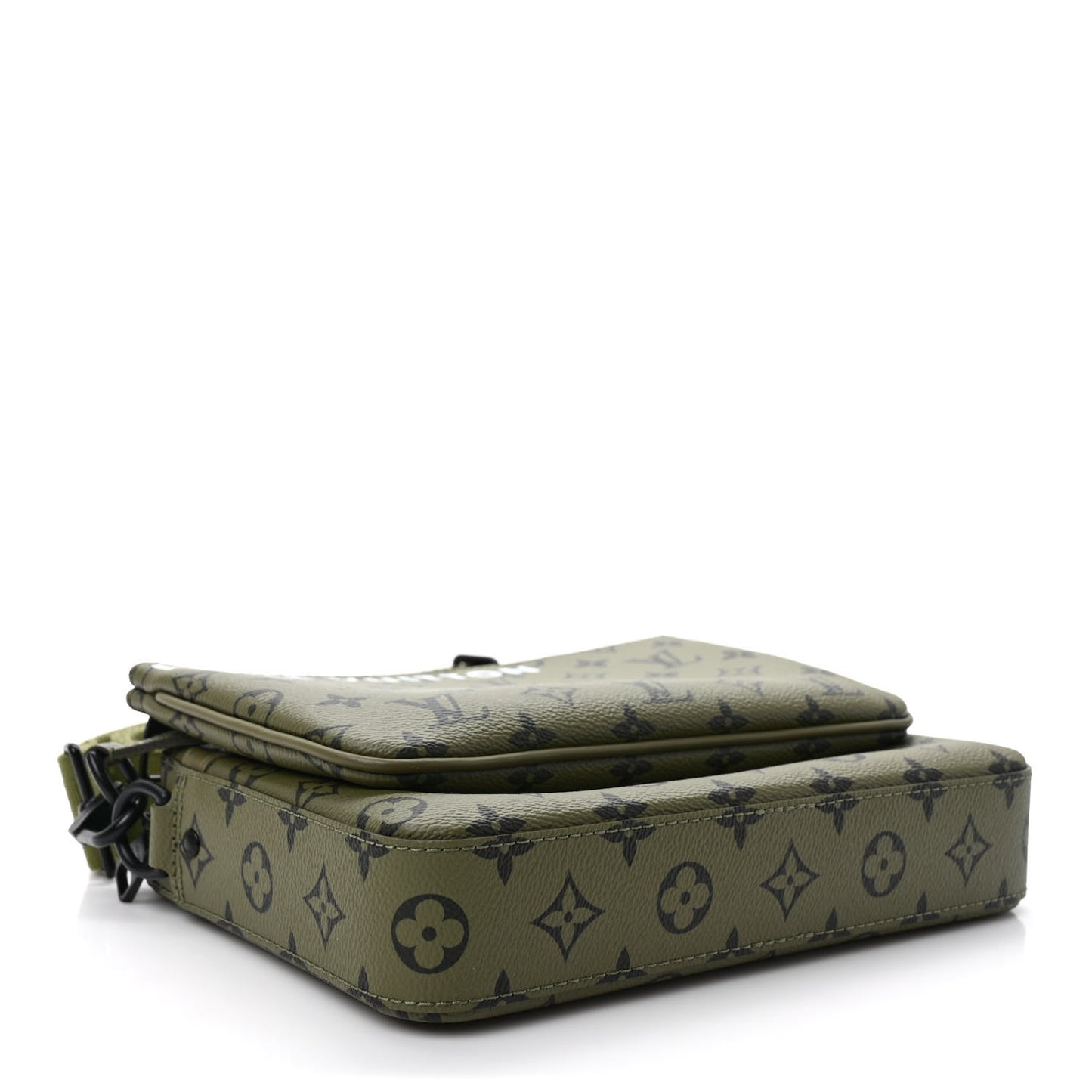 Monogram Trio Messenger Khaki Vermillion