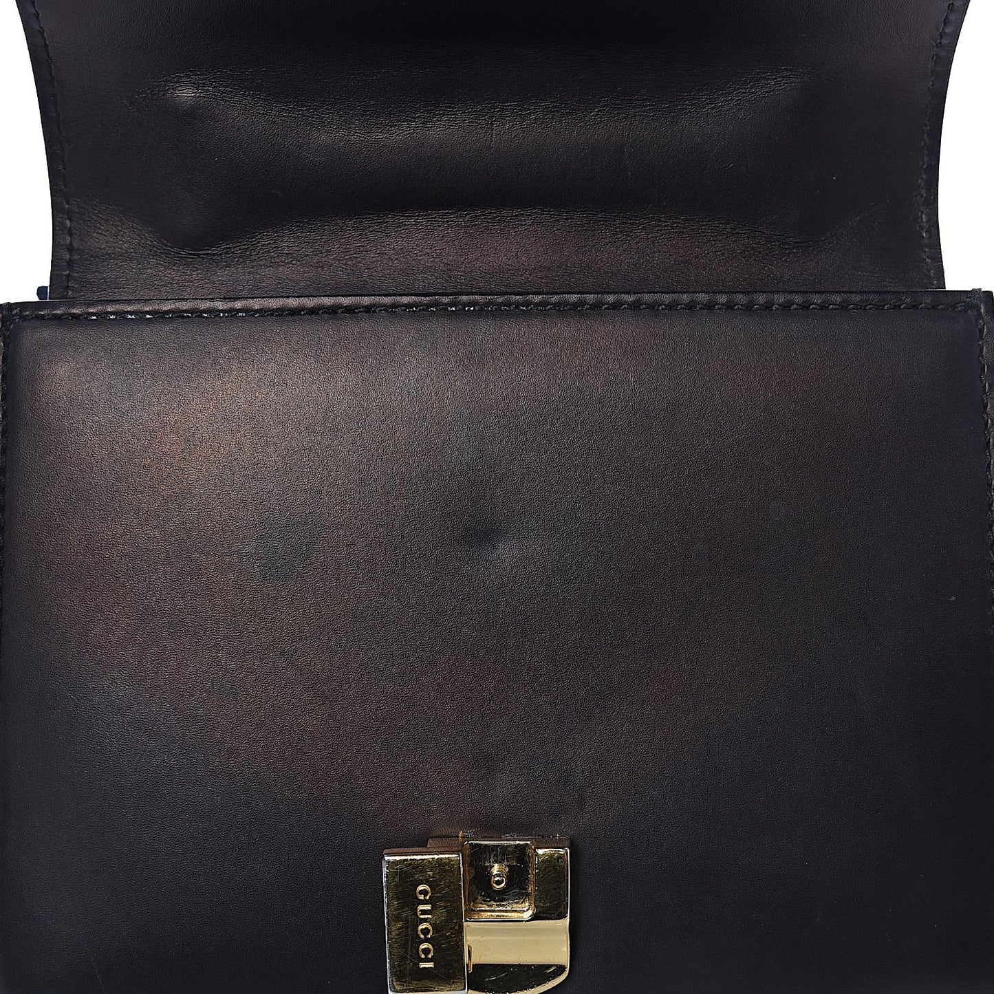 Calfskin Mini Sylvie Chain Shoulder Bag Black