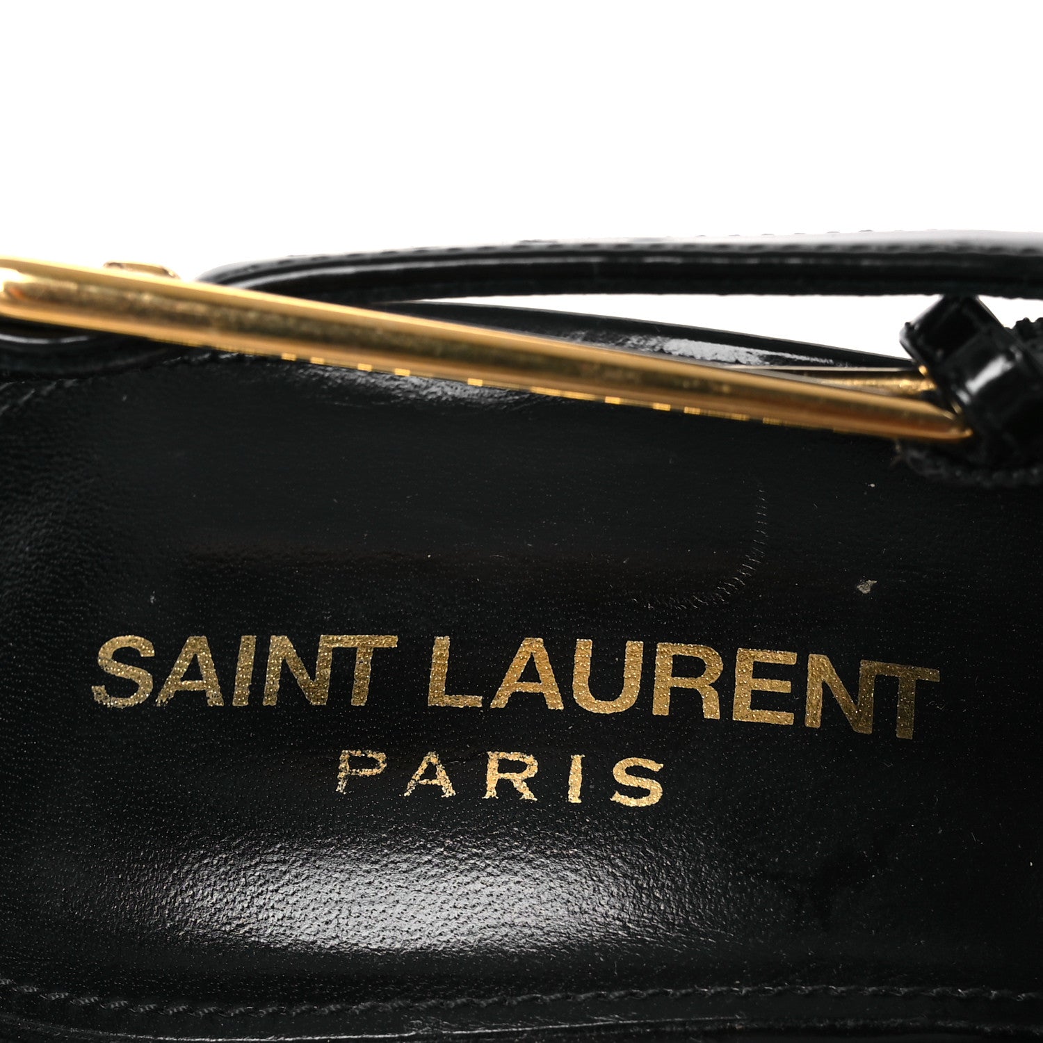 Saint Laurent Glazed Calfskin Lee Slingback Pumps 41 Black 9 of 14