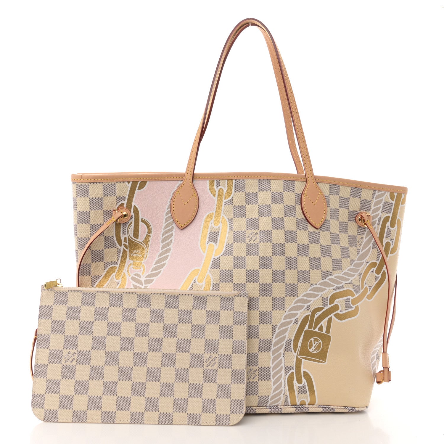 Louis Vuitton Damier Azur Nautical Neverfull MM 3 of 10