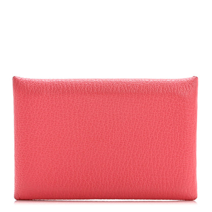 Hermes Chevre Mysore Calvi Card Case Rose Lipstick 1 of 11