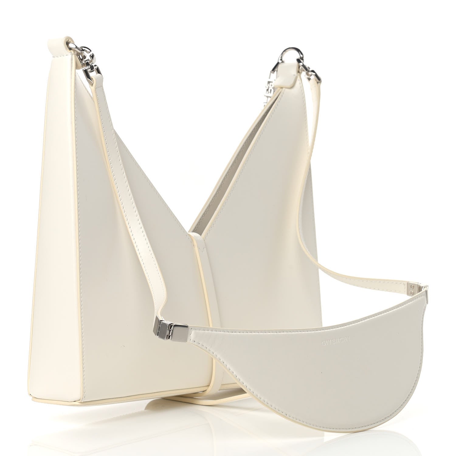 Givenchy Box Calfskin Small Cut Out Shoulder Bag Ivory 3 of 11