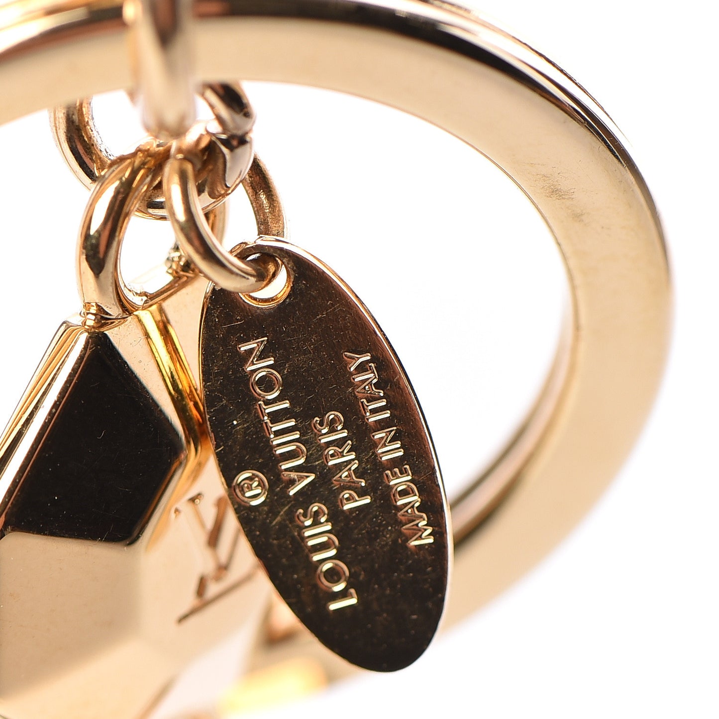 LV Facettes Bag Charm Key Holder Gold