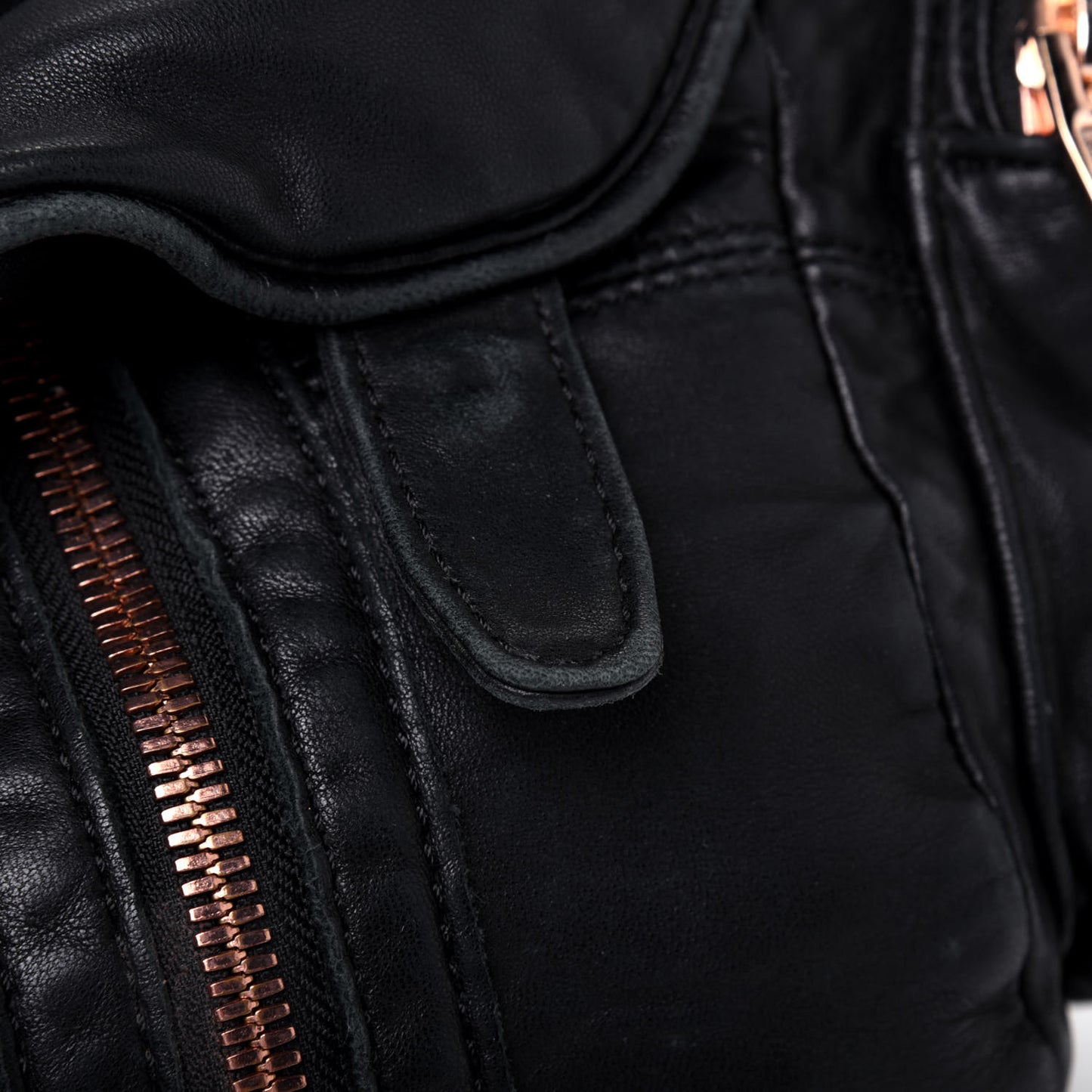 Lambskin Mini Marti Backpack Washed Black Rose Gold Hardware