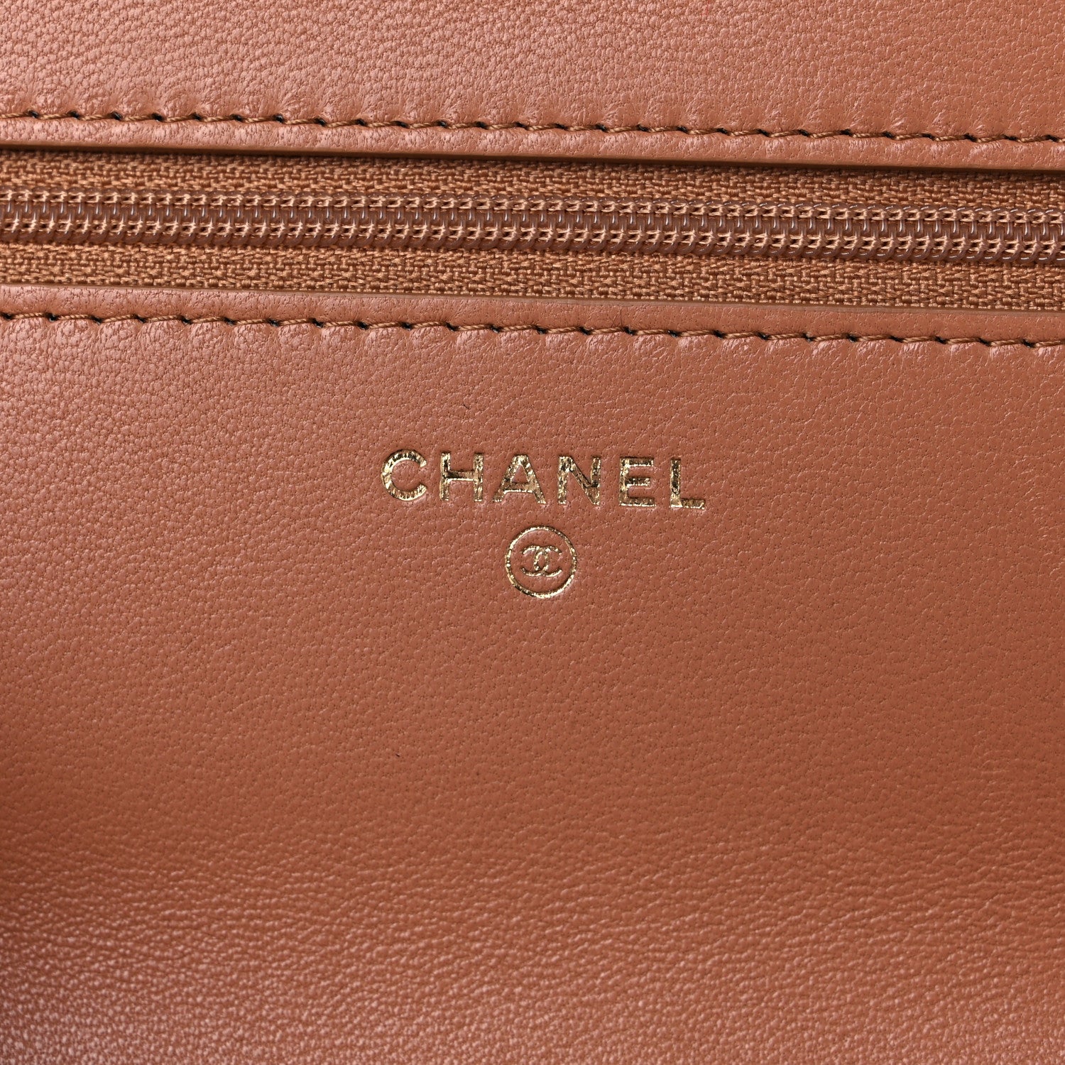 Chanel Lambskin Quilted Chanel 19 Wallet On Chain WOC Brown 6 of 12