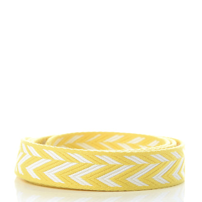 Hermes Toile Swift 25mm Sangle ZigZag Shoulder Strap Jaune de Naples White 2 of 5