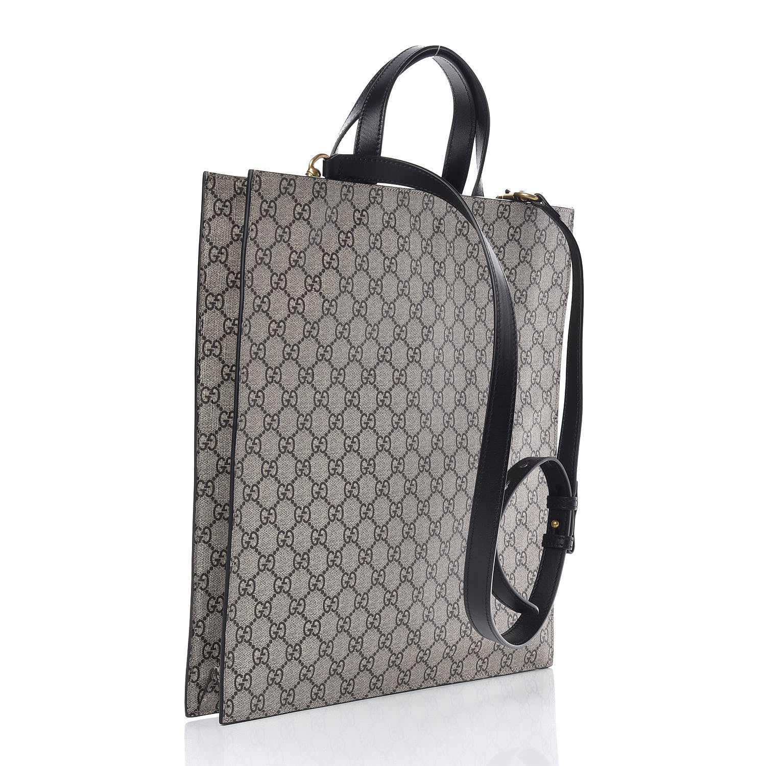 Gucci GG Supreme Monogram L'Aveugle Par Amour Print Vertical Tote Black 4 of 10