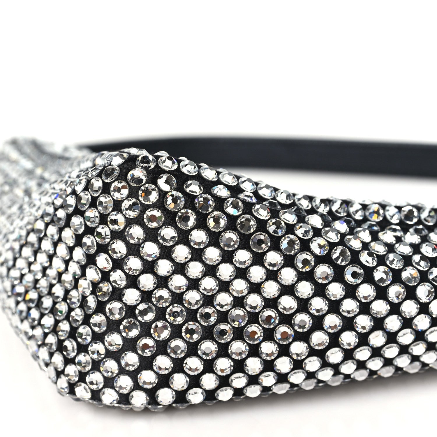 Prada Satin Crystal Triangle Pouch Cristal 9 of 9