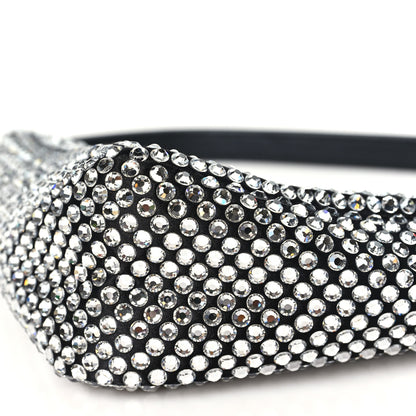 Prada Satin Crystal Triangle Pouch Cristal 9 of 9