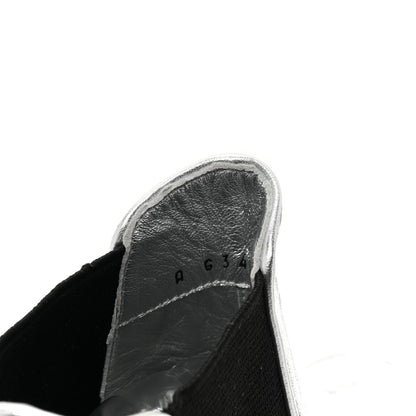 Chanel Fantasy Laminated Lambskin Cap Toe Ankle Boots 37 Silver 10 of 10