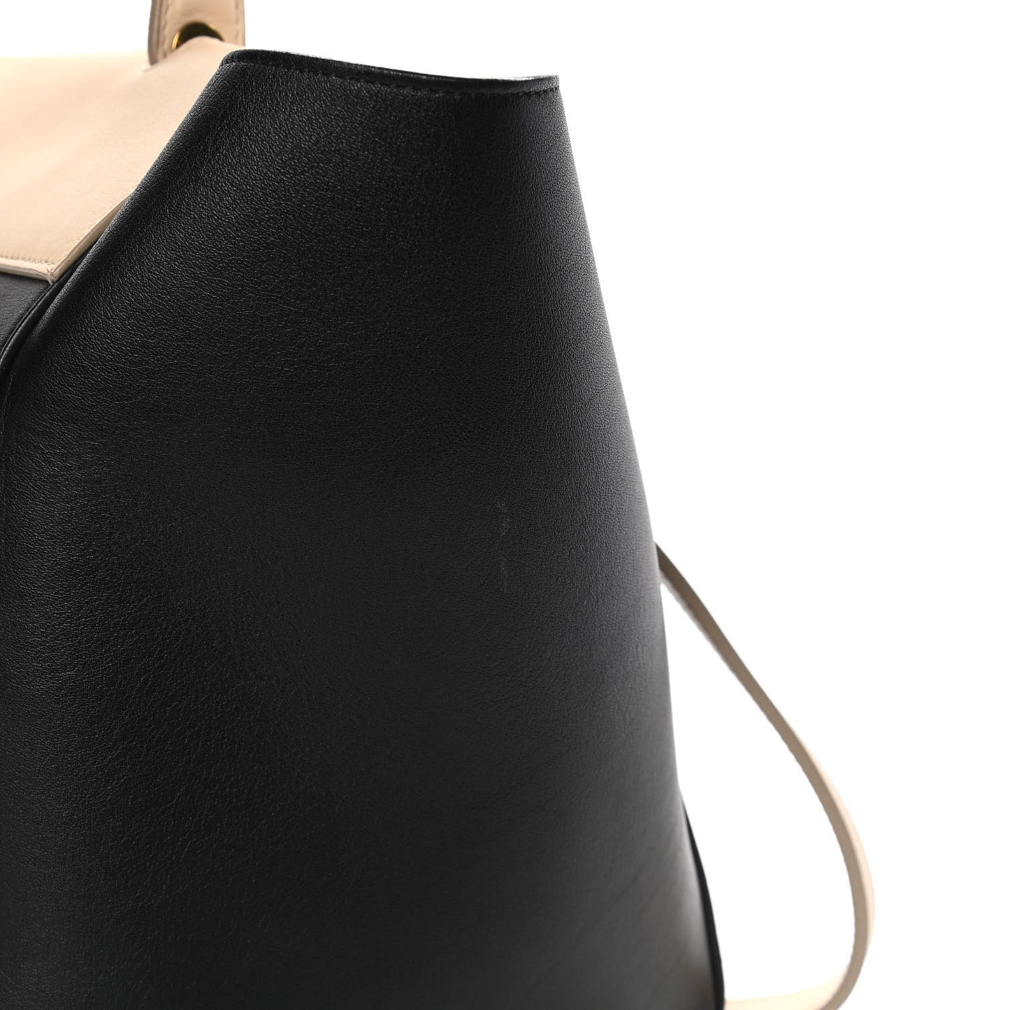 Smooth Calfskin Small Bi-Color Belt Bag Black Cream